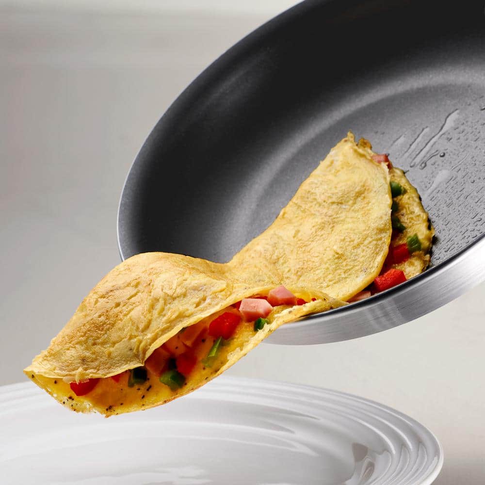 Professional 10" Aluminum Nonstick Fry Pan with Silicone Handle