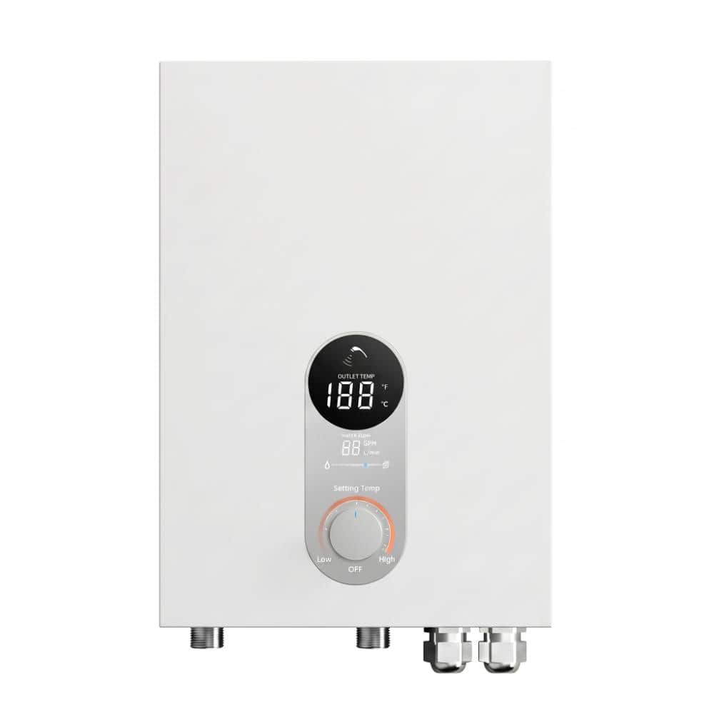 18KW Tankless Electric Water Heater, 240V Instant Hot Water Heater in White with LED Display, Safety Protection price history on PriceWatchPro
