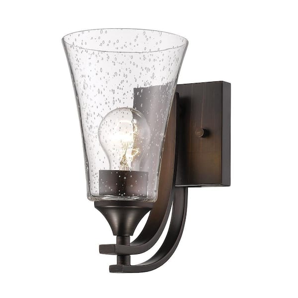 Natalie 5 in. W Single-Light Rubbed Bronze Vanity Light