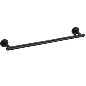 Bathroom 30in. Wall Mounted Towel Bar Rustproof Towel Rack in Black