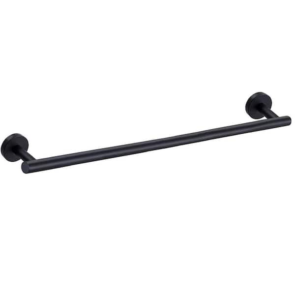 ATKING Bathroom 24 in. Wall Mounted Towel Bar Towel Holder in Stainless Steel Matte Black