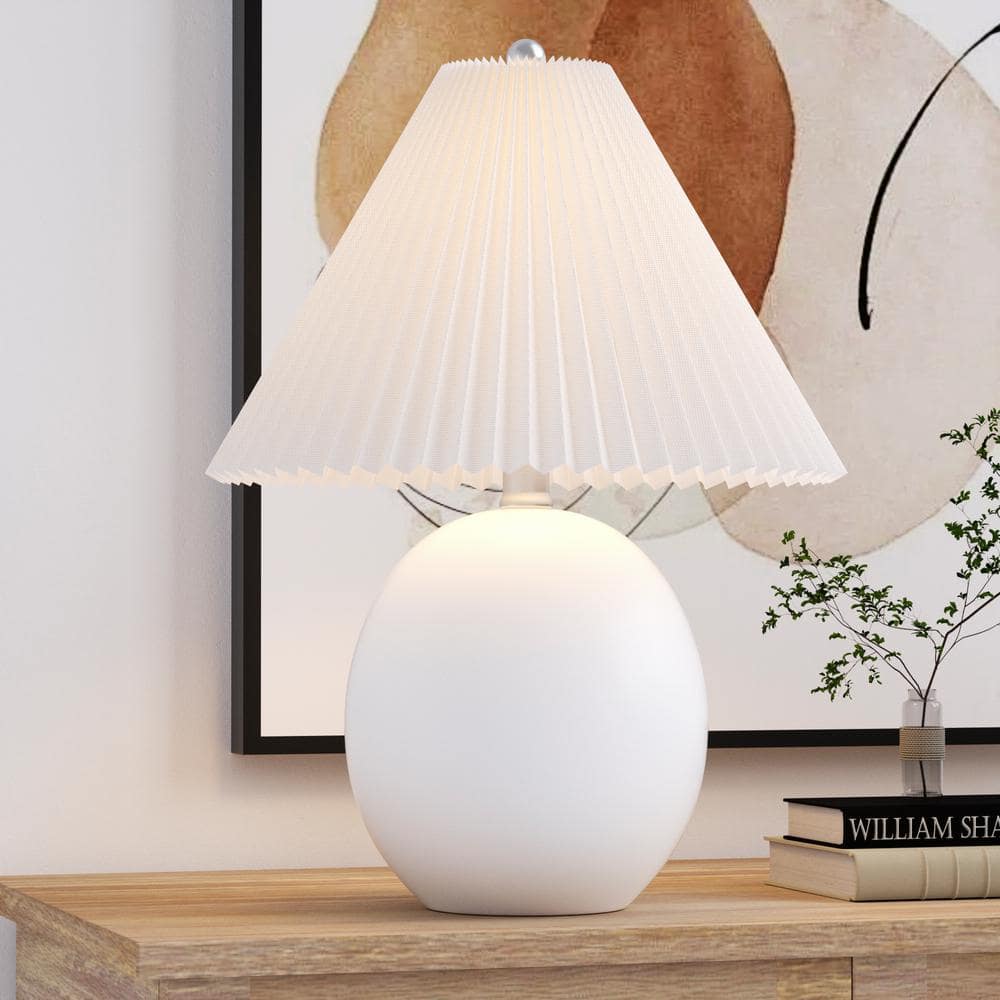 20.5 in. White Modern Ceramic Bedroom Living Room Bedside Desk Nightstand Table Lamps price history on PriceWatchPro