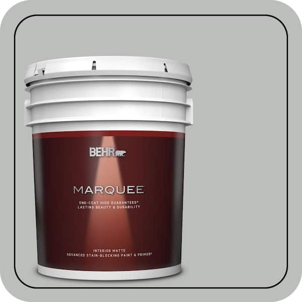 BEHR MARQUEE 5 gal. Home Decorators Collection #HDC-NT-23G Alaskan Gray Matte Interior Paint & Primer