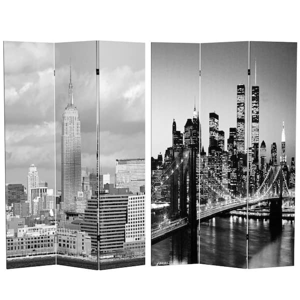 6 ft. Gray 3-Panel Room Divider