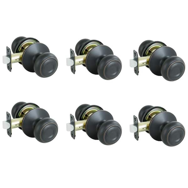 Defiant Hartford Aged Bronze Hall/Closet Door Knob Contractor Pack