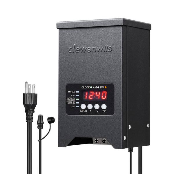 600W Low Voltage Landscape Transformer With Timer & Photocell – IP65, Outdoor, Dusk To Dawn