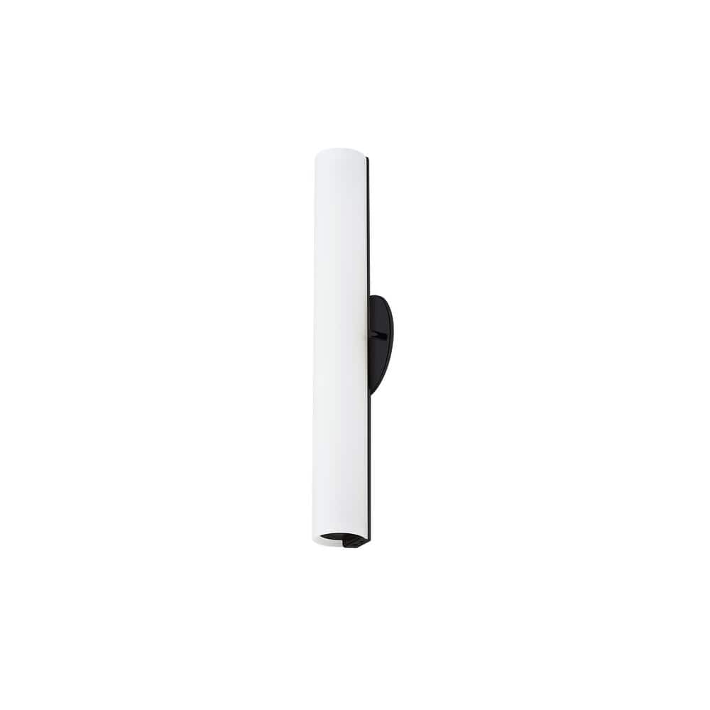 Bute 18 in. 1-Light 22-Watt Black Integrated LED Wall Sconce price history on PriceWatchPro