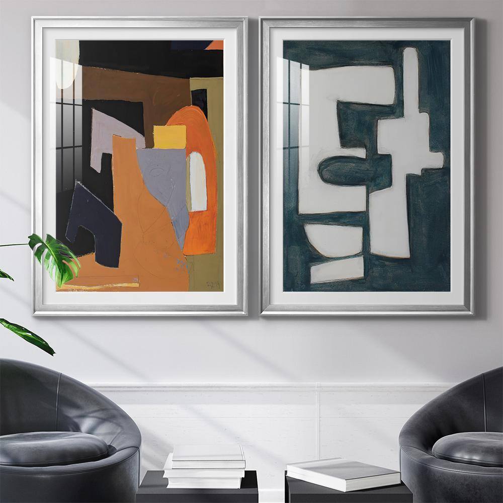 Wexford Homes The Olive Press Rooom Silver Framed Abstract Prints, 22.5" x 30.5"