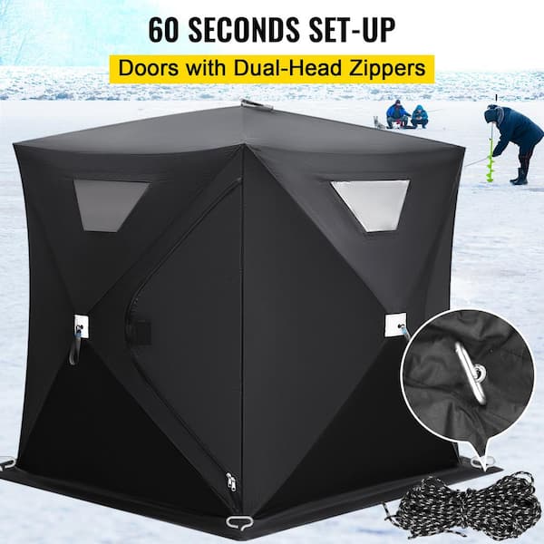 VEVOR Pop-Up Ice Fishing Tent 2 To 3 