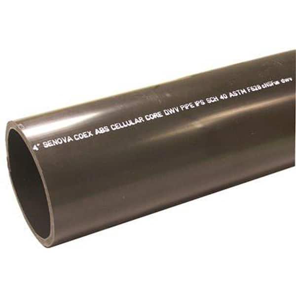 Genova Products ABS-DWV Pipe, Cellular Core, 1-1/2 in. x 10 ft.