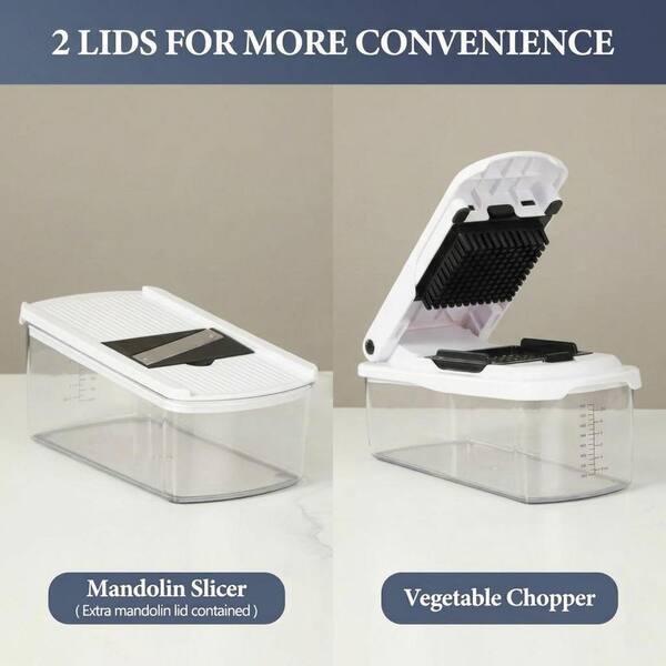 LAIFUCAM Manual Stainless Steel Vegetable Chopper Mandolin Slicer