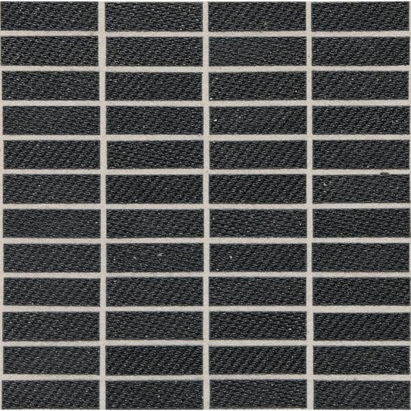 Daltile Identity Twilight 12 in.x12 in.x9-1/2 mm BlackFabric Porcelain Sheet-MountedFloor&WallTile(9 sq. ft./case)-DISCONTINUED