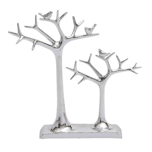 ORE International 12 in. Tree Ring Holder in Silver
