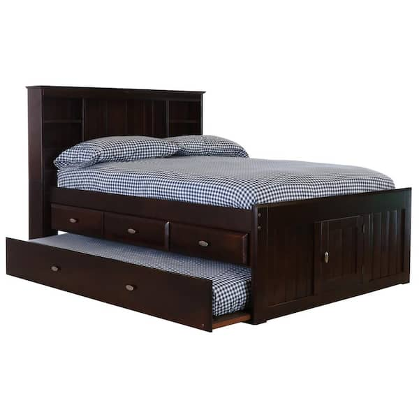 OS Home And Office Furniture Mission Espresso Brown Full Sized Captains ...