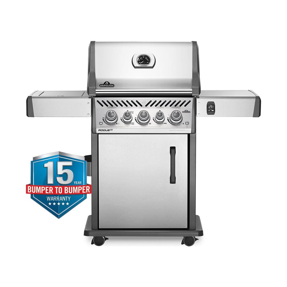 Bederven Ambient Intuïtie NAPOLEON Rogue 3-Burner Propane Gas Grill in Stainless Steel with Infrared  Rear and Side Burners RSE425RSIBPSS-1 - The Home Depot