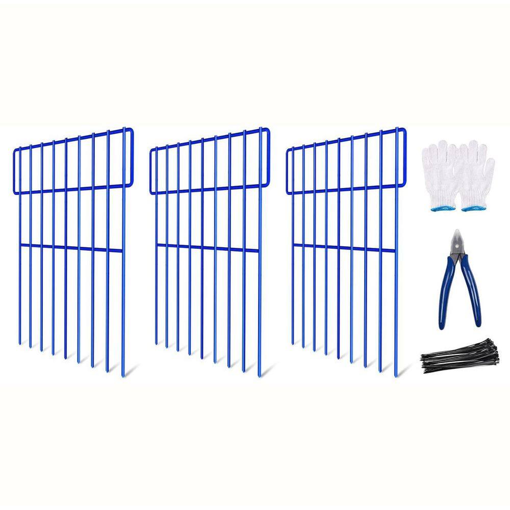 25 Pack 3 in. No Dig Animal Barrier Fence Panels Rustproof Spike Spacing for Dogs Rabbits Outdoor Yard Blue price history on PriceWatchPro