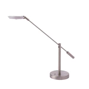 IGGY 22.8 in. Satin Nickel Dimmable Task and Reading Lamp