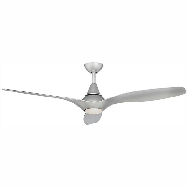 Home Decorators Collection Tidal Breeze 56 in. Indoor LED Silver Ceiling Fan with Light Kit and Remote Control
