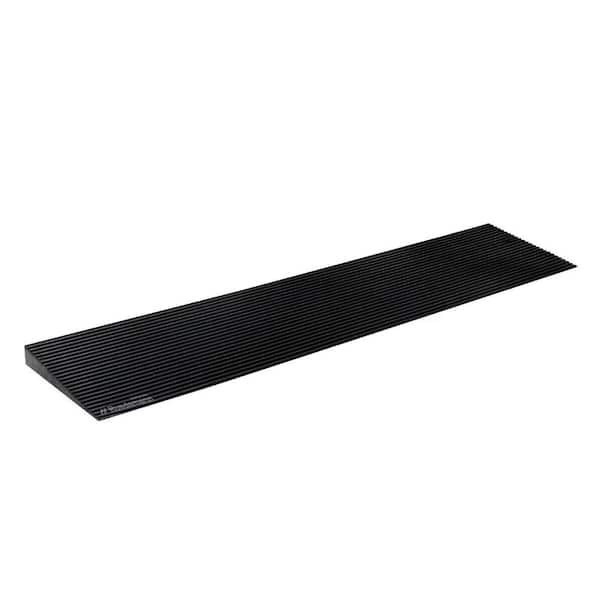 Angel Sar 1 in. 1500 lbs. Capacity Rise Threshold Ramp, 35.4 in. Wide Natural Rubber Power Wheelchair Ramp for Doorways Driveways