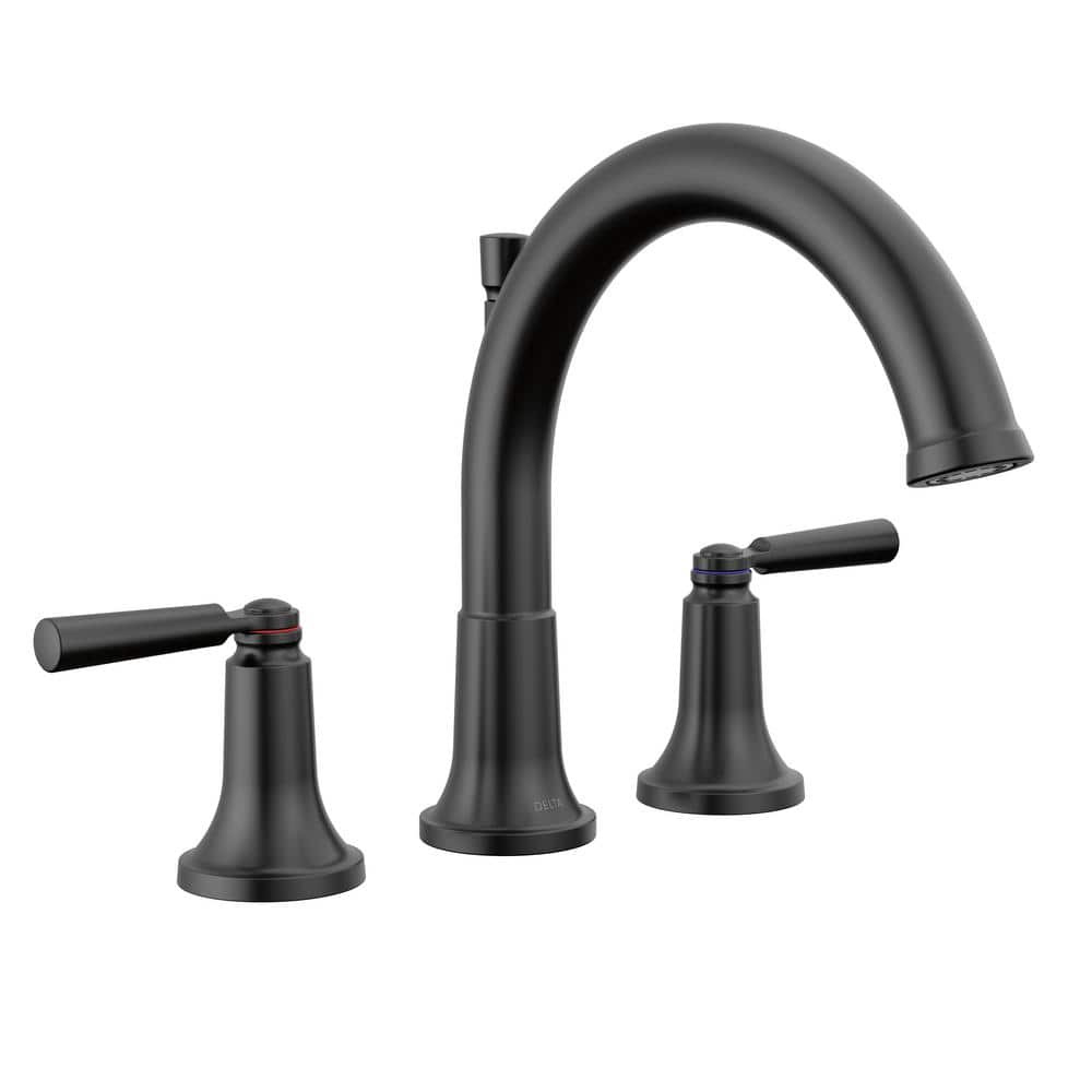 Delta Saylor 2Handle Deck Mount Roman Tub Faucet Trim Kit in Matte
