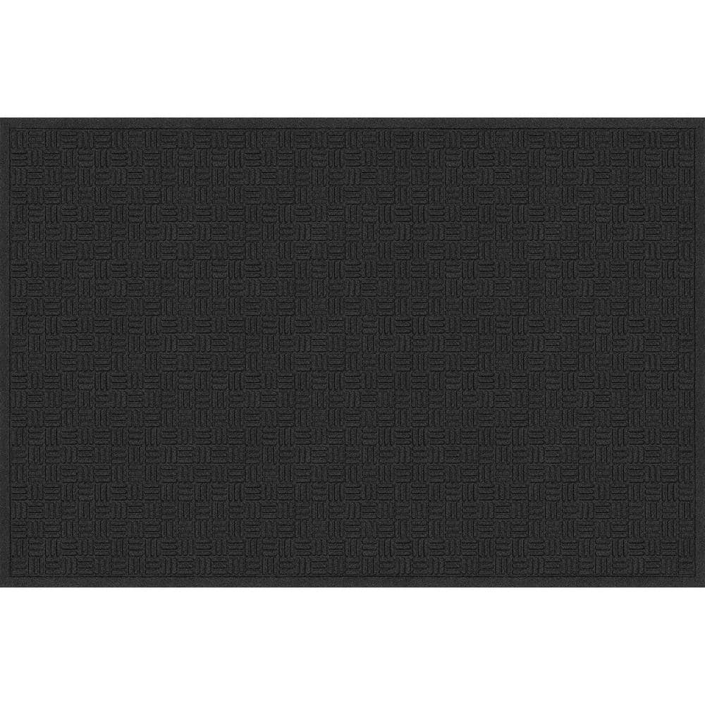 TrafficMaster - Black 48 in. x 72 in. Recycled Rubber Commercial Door Mat