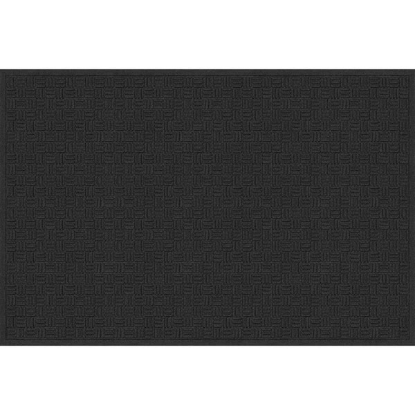 Black 48 in. x 72 in. Recycled Rubber Commercial Door Mat