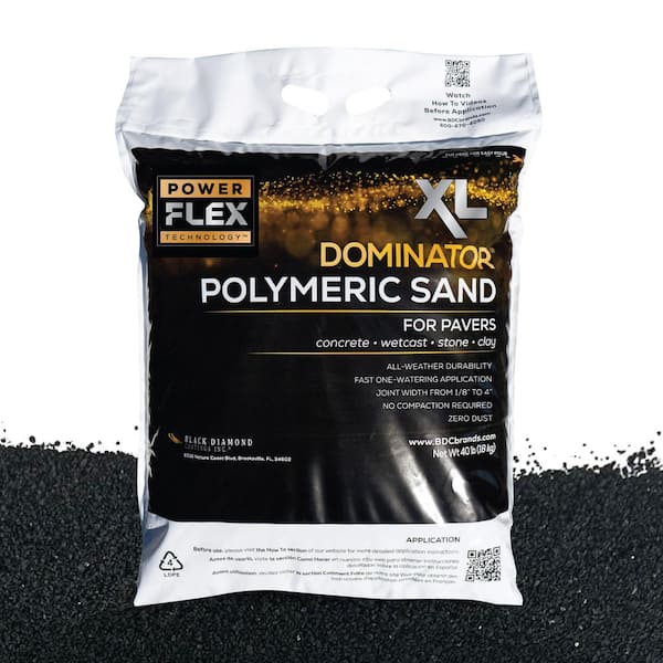 DOMINATOR 40 lbs. XL Polymeric Sand Midnight Black DPSXL40MB - The