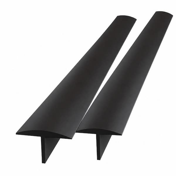 Black Silicone Stove Gap Cover, Cuttable Kitchen Counter Gap Filler for Stove, Oven, Appliances and Furniture (Set of 2)