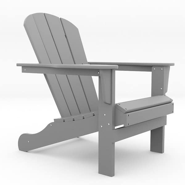 myhomore Classic Gray Wood Adirondack Chairs (Set of 2)