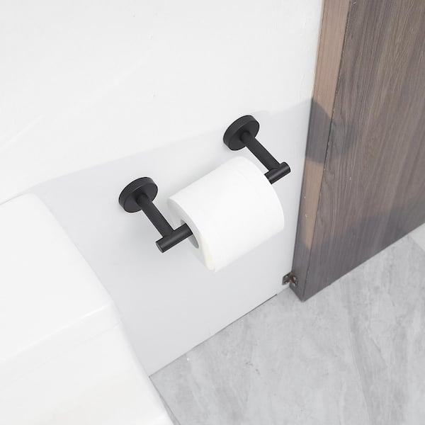 Paper Towel Holder Wall Mount BCOOSS Matte Toilet Paper Holder Black 