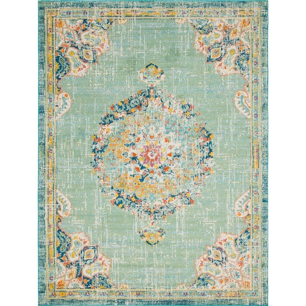 Unique Loom Penrose Alexis Green 9 ft. x 12 ft. Area Rug