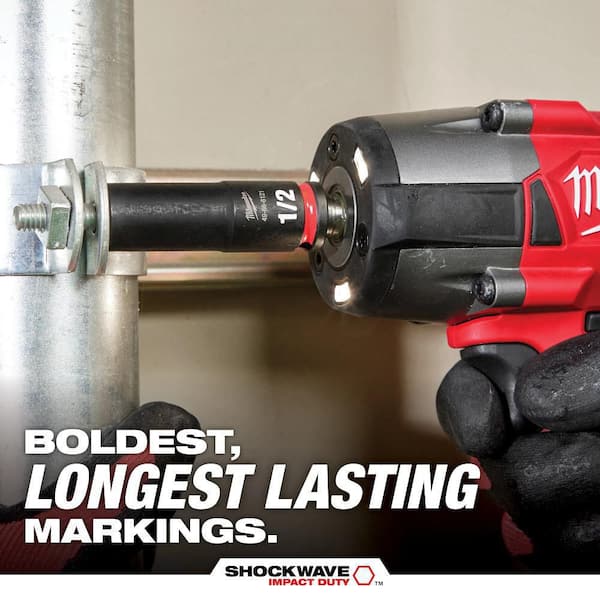 shushu266　7本セット Milwaukee SHOCKWAVE 3/8 in. Drive Deep Well 6 Point Impact Socket