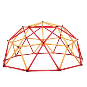 82.3 in. L x 79.7 in. W x 41.3 in. H Red and Yellow Multi-Color Indoor/Outdoor Children Climber, Climbing Dome