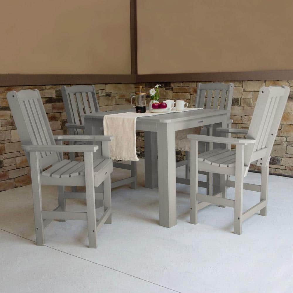 Lehigh Harbor Gray 5-Piece Plastic Outdoor Counter Height Dining Set in Harbor Gray (Set of 4) price history on PriceWatchPro