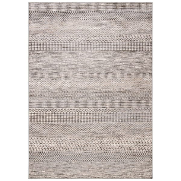 SAFAVIEH Atlas 8 ft. x 10 ft. Ivory/Beige Parallel Chevron Area Rug