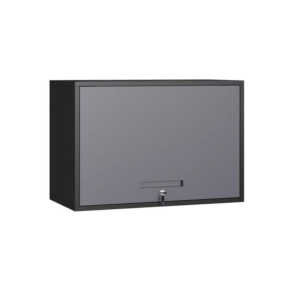 2-Tier Steel Garage Wall Mounted Cabinet,Warehouse Tool Cabinet in Black Gray (31.5 in.W x 21.6 in.H x 15.8 in.D) price history on PriceWatchPro