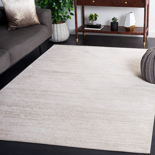 Hanna Ivory/Beige 9 ft. x 12 ft. Distressed Striped Area Rug
