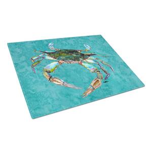 Crab Tempered Glass Large Heat Resistant Cutting Board