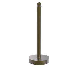 Contemporary Counter Top Kitchen Paper Towel Holder in Antique Brass