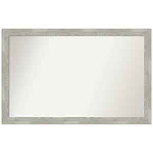 Dove Greywash Narrow Custom Non-Beveled 41.5 in. W x 26.5 in. H Recylced Polystyrene Framed Bathroom Vanity Wall Mirror