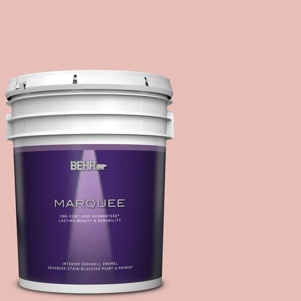 BEHR MARQUEE 5 gal. #T18-01 Positively Pink Eggshell Enamel Interior Paint & Primer
