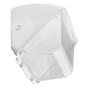 Mint 40-Watt Equivalent Integrated LED White Housing Mini Wall Pack Light 5419 Lumens 5000K