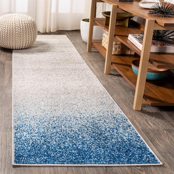 Shore Modern Gradient Blue/Cream 2 ft. x 8 ft. Runner Rug