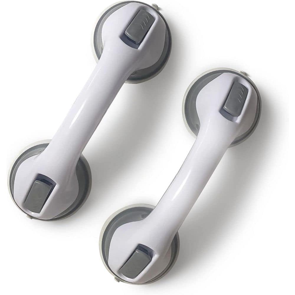 2-Pack 11.5 in. Gray Suction Shower Grab Bars-Heavy-Duty Anti-Slip Handles for Elderly, Seniors Handicap Bathroom Safety price history on PriceWatchPro