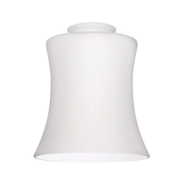 Westinghouse 5-1/2 in. Handblown White Opal Fluted Glass Shade with 2-1/4 in. Fitter and 4-3/4 in. Width
