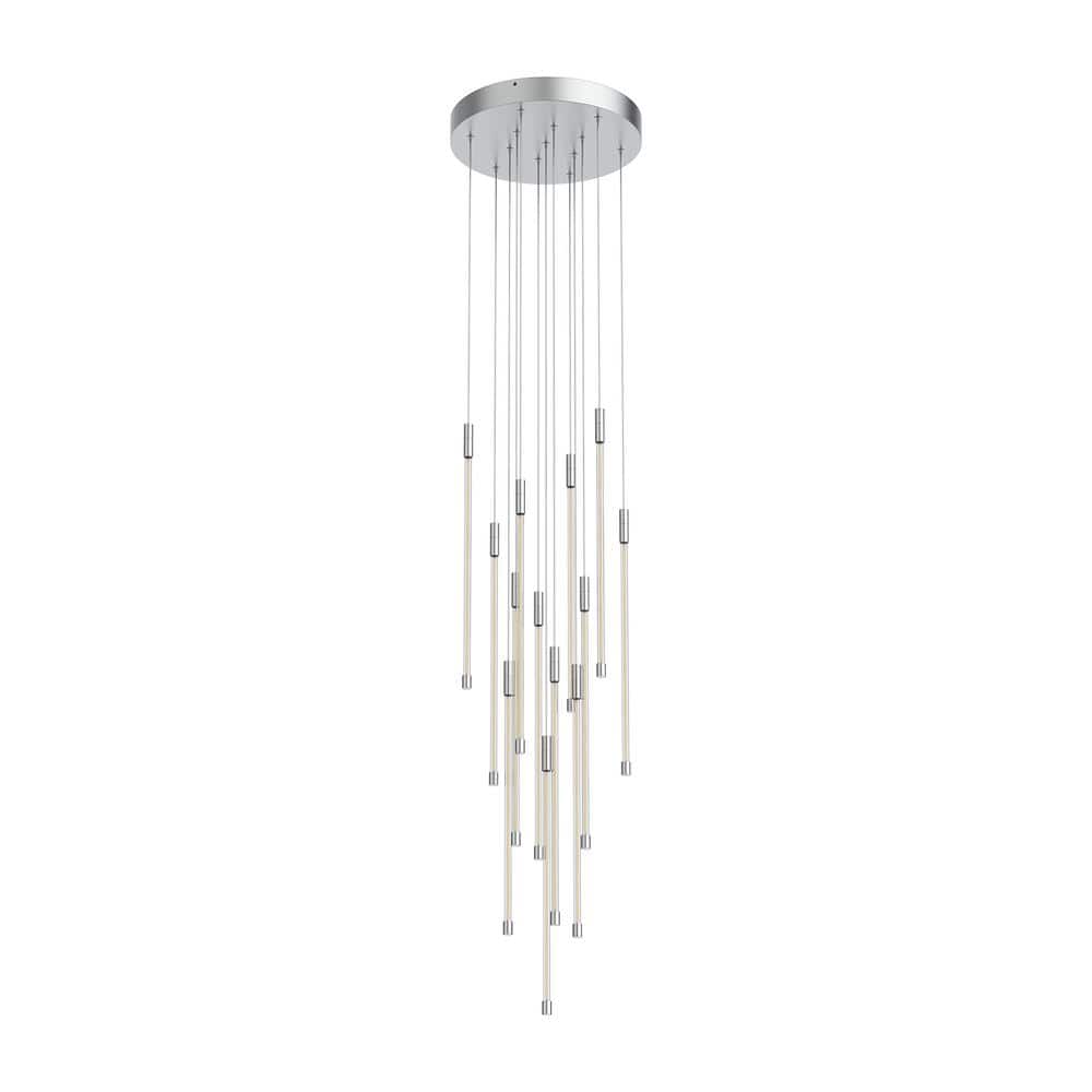 Chrome 13-Light LED Cluster Pendant Chandelier