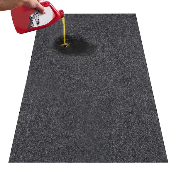 Garage Floor Mat 8.83 ft. W x 22 ft. L Gray-Black Commercial Carpet Garage Flooring Mat with TPE Anti-Leak Backing