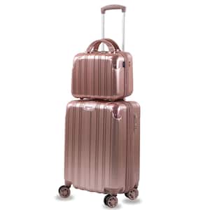 Melrose S 2-Piece Rose Gold Carry-On Weekender TSA Anti-Theft Luggage Set