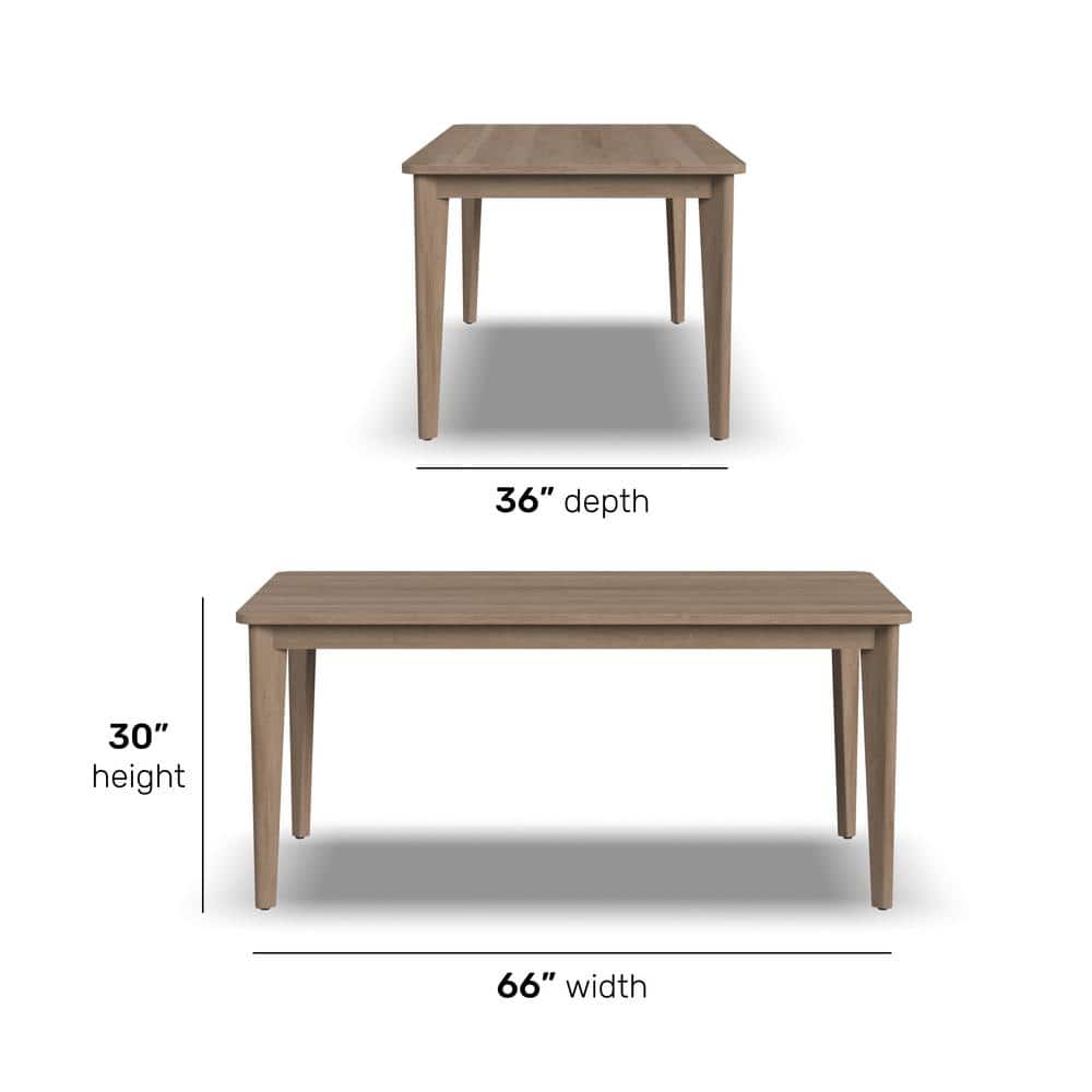 Brentwood Light Oak Rectangular Wood Dining Table for Six