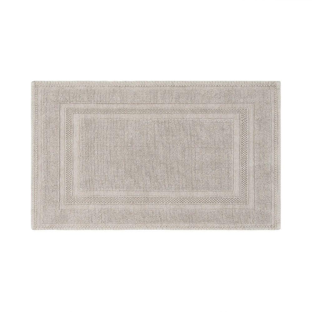 Jen Reed Bathroom Area Rug Jean Pierre Stonewash Racetrack Washed Brown 21 in. x 34 in. Cotton ...